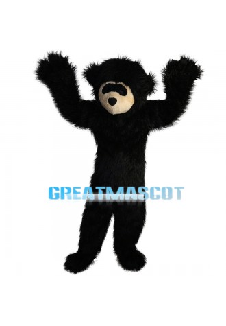 Funny Black Hairy Monkey Mascot Costume
