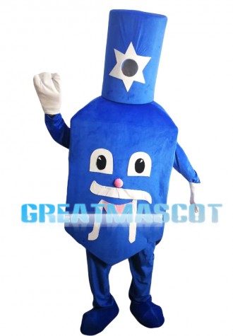 Cartoon Blue Nail Polish Bottle Mascot Costume