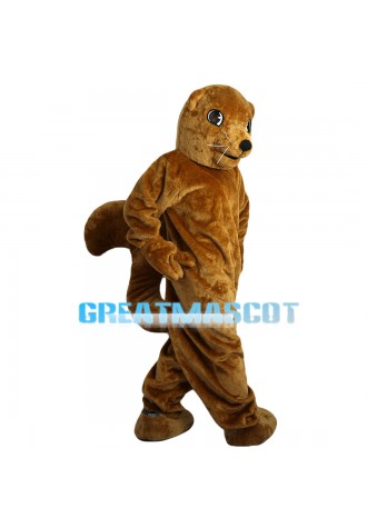 Brown Squirrel With Big Hairy Tail Mascot Costume