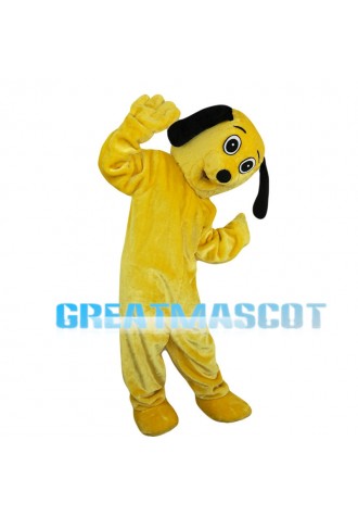 Yellow Dog With Ears Hanging Mascot Costume