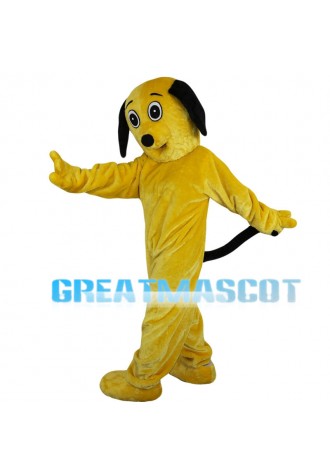 Yellow Dog With Ears Hanging Mascot Costume