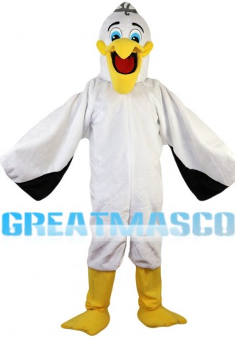 Blue Eyes White Pelecanus Mascot Costume