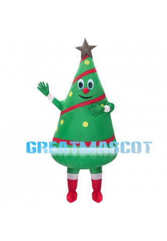 Christmas Tree Holding Gift Box Mascot Costume
