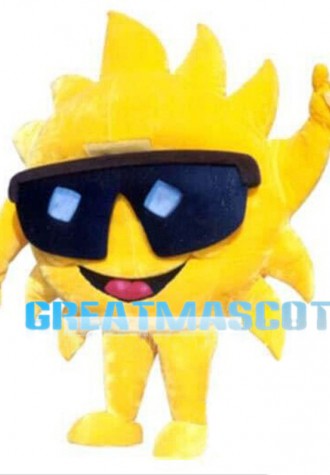 Warm Sun With Sunglasses Mascot Costume