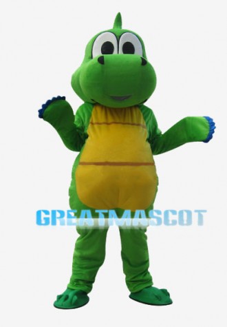 Green Dargon With Yellow Belly Mascot Costume