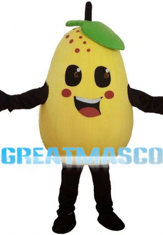 Sweet Yellow Pear Mascot Costume