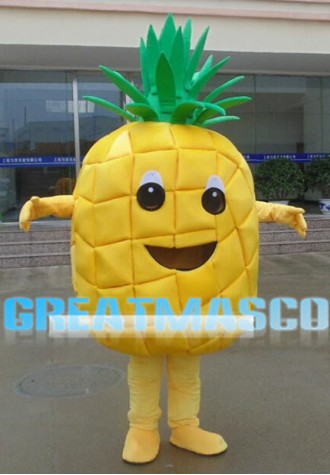 Cartoon Smiling Pineapple Mascot Costume