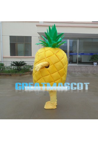 Cartoon Smiling Pineapple Mascot Costume