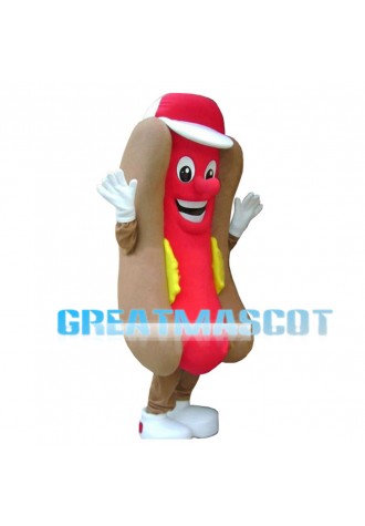 Hot Dog With Red Cap Mascot Costume