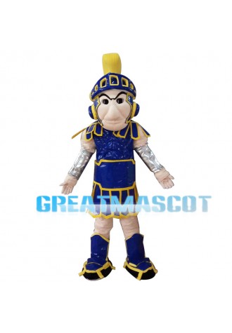 Fearless Soldier With Armor Mascot Costume