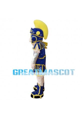 Fearless Soldier With Armor Mascot Costume