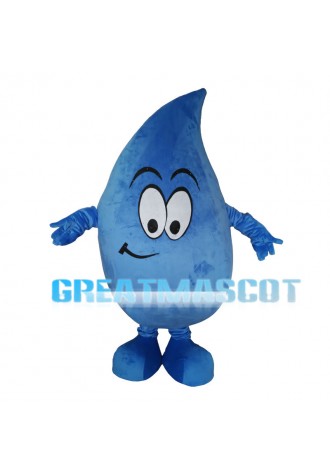 Big Eyes Blue Water Drop Mascot Costume