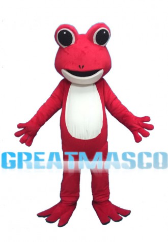 Cartoon Pink Frog Mascot Costume