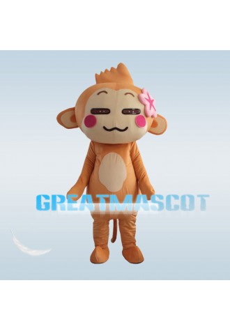 Adorable Smiling Monkey Mascot Costume