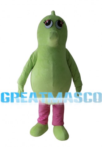 Green Seahorse With Pink Pants Mascot Costume