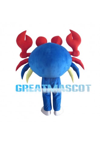 Blue Crab With Red Tongs Mascot Costume