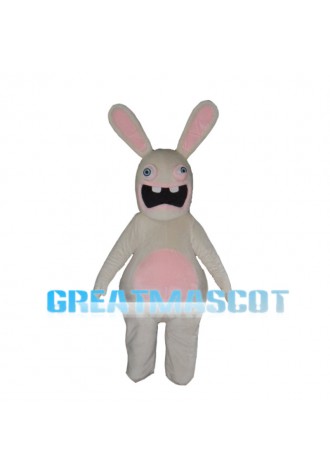 Raving Rabbids With Buck Tooth Mascot Costume