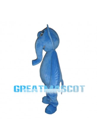 Adult Cartoon Blue Elephant Mascot Costume