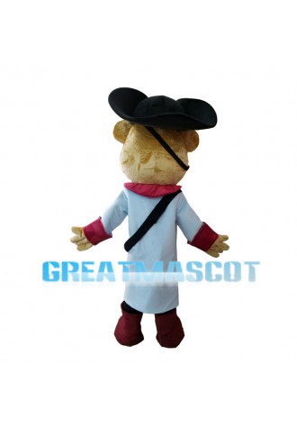 Pirate Captain Bear Mascot Costume