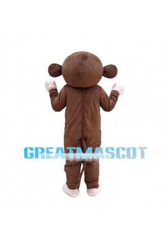 Cartoon Brown Monkey Mascot Costume