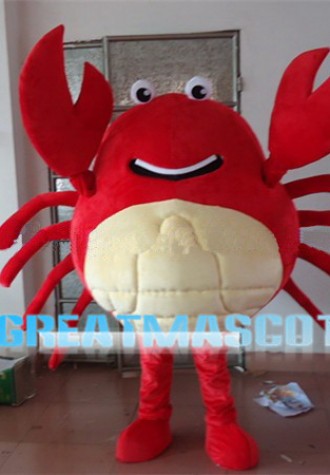 Red Crab With Big Tongs Mascot Costume