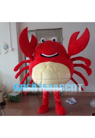 Red Crab With Big Tongs Mascot Costume