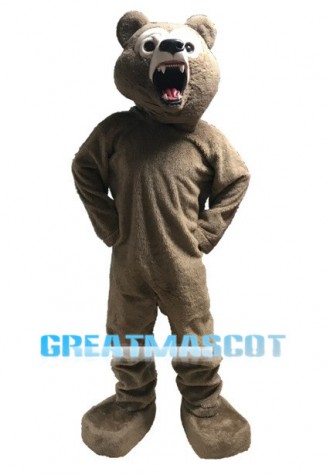 Howling Big Bear Ursa Grizzly Mascot Adult Costume