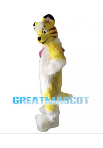 Yellow Fox Plush Mascot Costume