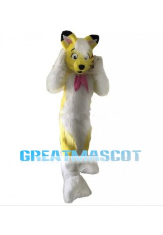 Yellow Fox Plush Mascot Costume