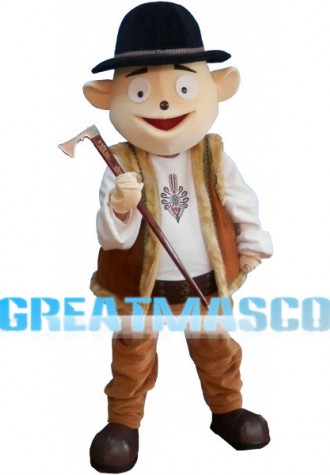 Rich Man With Crutches Mascot Costume 