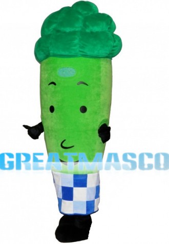 Lightweight Cartoon Green Radish Mascot Adult Costume