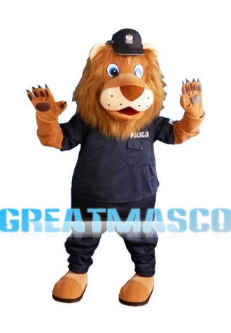 Sheriff Lion  Mascot Costume