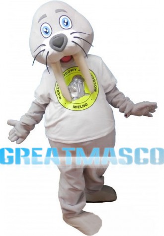 Lovely Grey Walrus Mascot Adult Costume