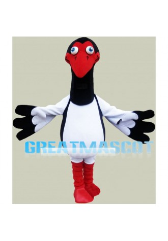 Wild Goose Mascot Adult Costume With Red Mouth