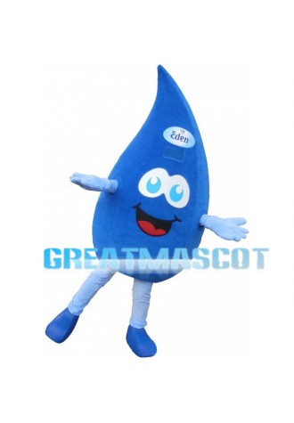 Dark Blue Water Drop Lightweight Mascot Adult Costume 