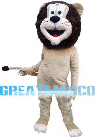 Happy Lion Mascot Adult Costume 