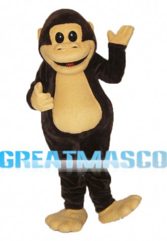 Lovely Brown Monkey Mascot Adult Costume