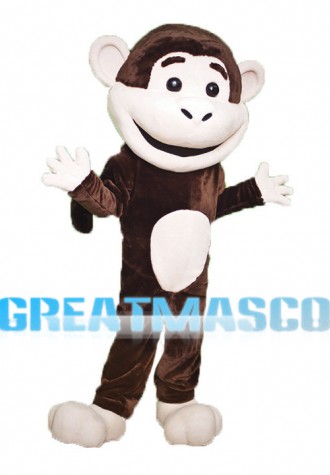 Friendly Brown Monkey Mascot Adult Costume 