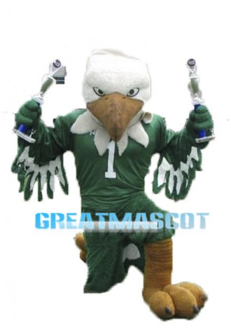 Winning Green Power Eagle Mascot Adult Costume