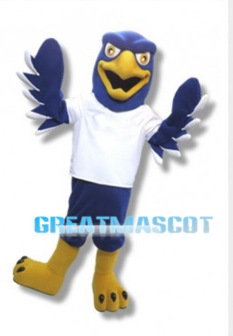 College Blue Hawk Mascot Costume