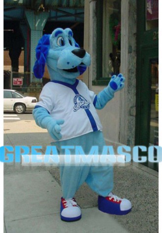 Sport Blue Dog Mascot Costume 