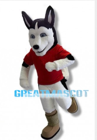 Racing Husky Dog Mascot Costume 