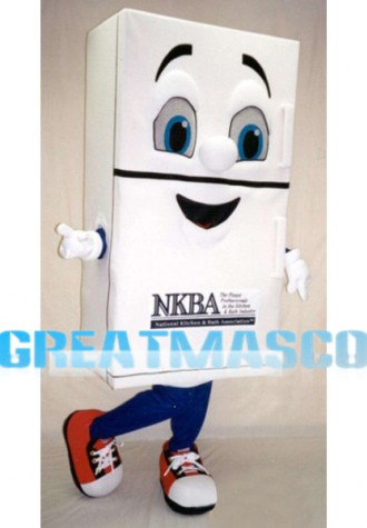 Adult Size White Refrigerator Cartoon Mascot Costume 