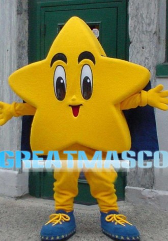 Lightweight Cartoon Yellow Star Mascot Adult Costume 