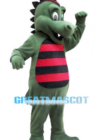 Fantasy Green Dragon Mascot Adult Costume
