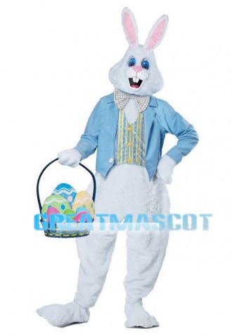 Easter Bunny Mascot Adult Costume With Surprise Eggs