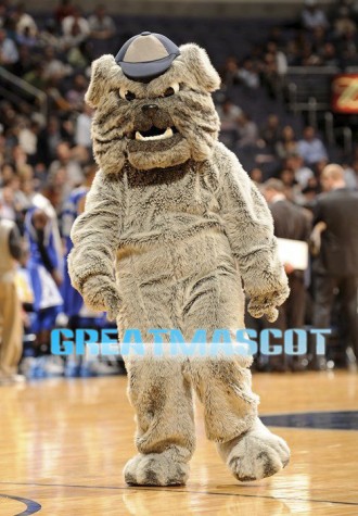 University Fierce Grey Bulldog Mascot Costume