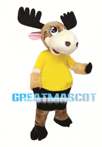 Sport Moose Cartoon Mascot Costume
