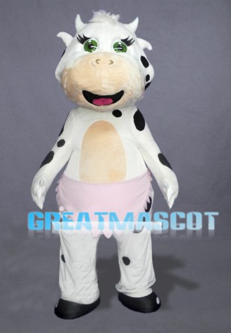 Cute Cartoon Cow Mascot Costume