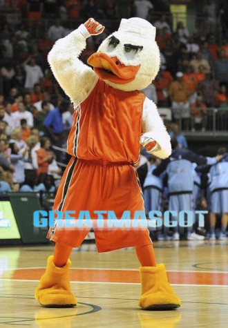 University American White Ibis Mascot Costume